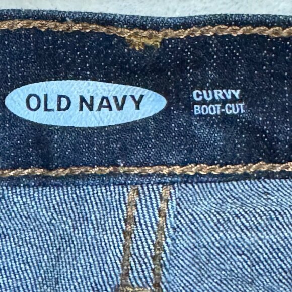 Old Navy Curvy Boot-Cut Womens Jeans Size 8 Dark Wash Denim - Picture 3 of 4